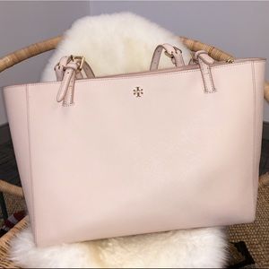 Tory Burch Light Oak Buckle York Tote Large